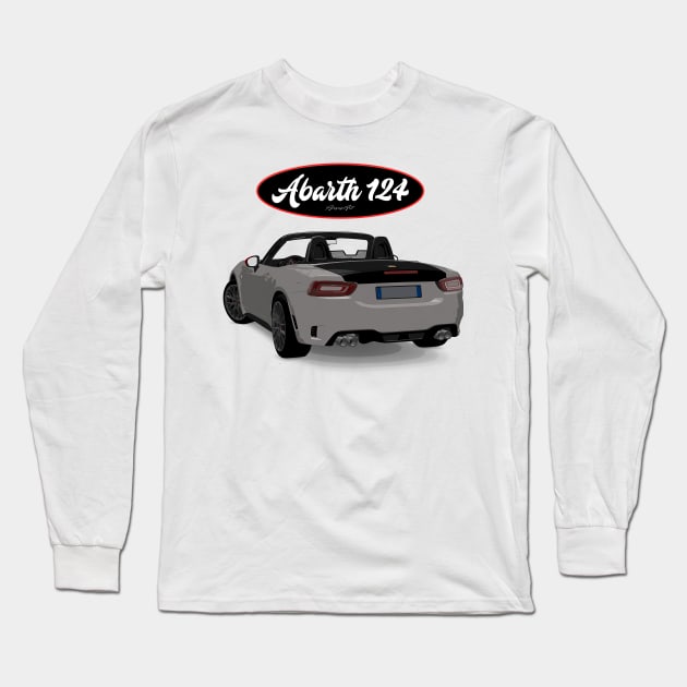 ABARTH 124 Bianco back Long Sleeve T-Shirt by PjesusArt